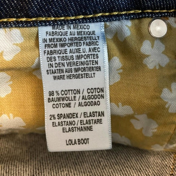 Lucky Brand Jeans Womens Sz 8 Lola Bootcut Stretch Dark Denim Low Rise Pockets‎ - Picture 8 of 12